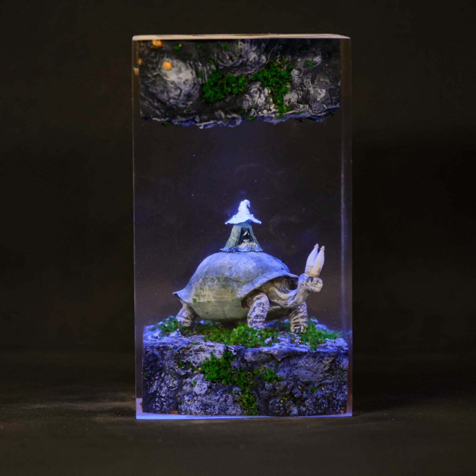 Elden Ring Turtle Pope Night Light, a USB-powered LED lamp for gaming decor and fans of the beloved Miriel, Pastor of Vows. Perfect for a magical gaming room aesthetic.