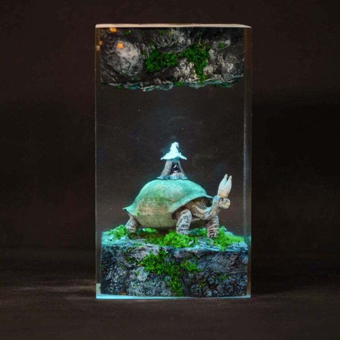 Ranni and turtle epoxy lamp