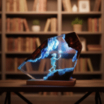 Detailed Dobby Resin Lamp illuminating a room, showcasing the beloved Harry Potter house-elf as a unique collectible light.