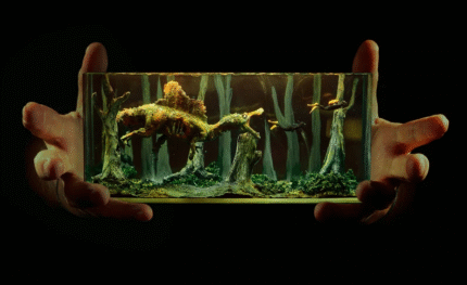 Zombie Spinosaurus Lamp with glowing eyes, a unique horror collectible for dark decor