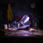 Mono and Six Resin Lamp handmade Little Nightmares collectible with LED lighting
