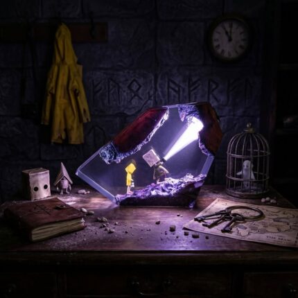 Mono and Six Resin Lamp handmade Little Nightmares collectible with LED lighting