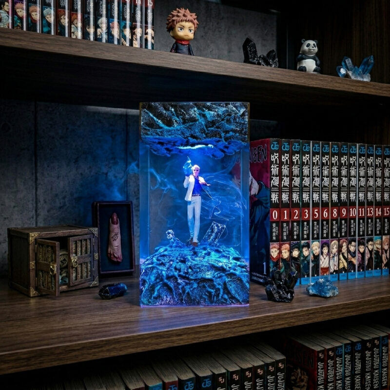 Nanami Resin Lamp handmade Jujutsu Kaisen collectible with LED lighting