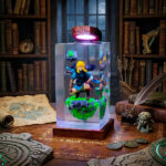 Handmade Link Resin Lamp inspired by The Legend of Zelda with floating sky islands and LED lighting