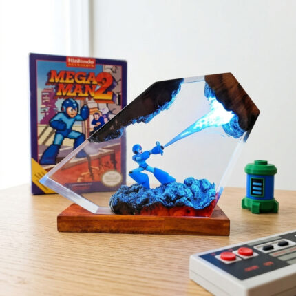Mega Man resin lamp with glowing LED lighting