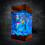 Feraligatr resin lamp with glowing LED lighting